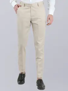 VEI SASTRE Men Smart Slim Fit Formal Mid-Rise Trousers