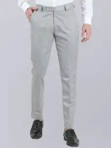 VEI SASTRE Men Smart Slim Fit Formal Mid-Rise Trousers