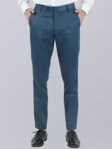 VEI SASTRE Men Smart Slim Fit Formal Mid-Rise Trousers