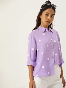 Kook N Keech Women Comfort Polka Dot Printed Casual Shirt