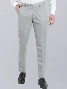 VEI SASTRE Men Smart Slim Fit Formal Mid-Rise Trousers