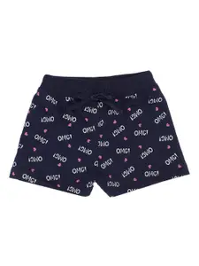 Bodycare Kids Girls Typography Printed Antiviral Anti Bacterial protection Cotton Shorts