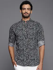 Indo Era Mandarin Collar Abstract Printed Kurta