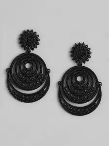 Rang Gali Oxidised Circular Chandbalis Earrings