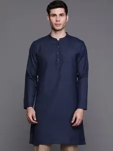 Indo Era Mandarin Collar Pure Cotton Straight Kurta