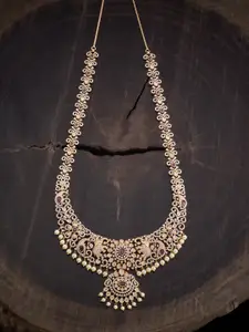 Kushal's Fashion Jewellery Kushal's Fashion Jewellery Gold-Plated Cubic Zirconia Necklace