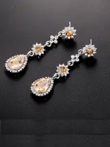 AVANT-GARDE PARIS Silver-Plated Teardrop Shaped Drop Earrings