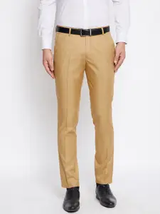 VEI SASTRE Men Smart Slim Fit Mid-Rise Formal Trousers