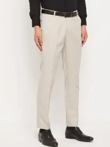 VEI SASTRE Men Smart Slim Fit Mid-Rise Formal Trousers
