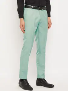 VEI SASTRE Men Smart Slim Fit Plain Formal Trousers
