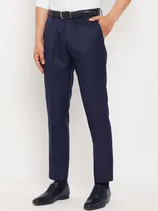 VEI SASTRE Men Smart Slim Fit Mid-Rise Formal Trousers