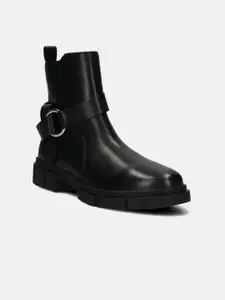 BAGATT Block-Heeled Leather Chelsea Boots