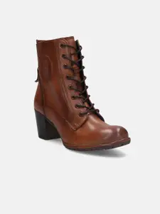 BAGATT Women Block-Heeled Leather Regular Boots