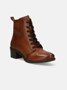 BAGATT Women Block-Heeled Leather Regular Boots