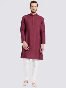KISAH Mandarin Collar Straight Kurta with Churidar