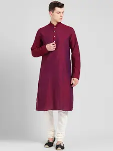 KISAH Mandarin Collar Straight Kurta with Churidar