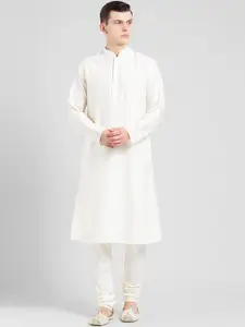 KISAH Mandarin Collar Straight Kurta with Churidar