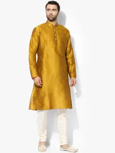 KISAH Mandarin Collar Straight Kurta with Churidar