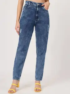 Beatnik Women High-Rise Low Distress Heavy Fade Stretchable Cotton Jeans