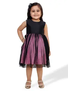KidsDew Girls Bow Detail Net Fit & Flare Dress