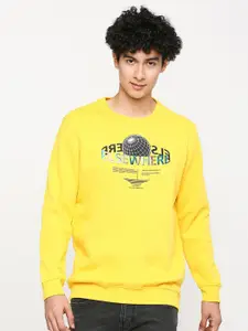 SPYKAR Typography Printed Cotton Sweatshirt