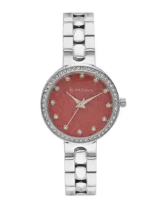 GIORDANO Women Red Embellished Analogue Watch A2068-22