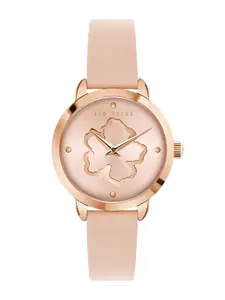 Ted Baker Women Printed Dial & Leather Straps Analogue Watch BKPFLS3019I