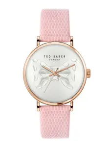 Ted Baker Women Printed Dial & Leather Textured Straps Analogue Watch BKPPHS3029I