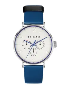 Ted Baker Men TB Timeless Collection Leather Straps Quartz Analog Watch BKPPGS3049I
