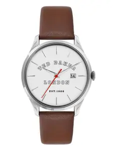 Ted Baker Men TB Urban Collection Leather Straps Quartz Analogue Watch BKPLTF2069I