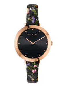 Ted Baker Women TB Fashion Collection Printed Leather Straps Analogue Watch BKPAMS3019I