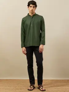 Manyavar Mandarin Collar Regular Sleeves Kurta