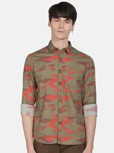 Flying Machine Abstract Printed Pure Cotton Casual Shirt