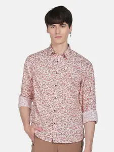 Flying Machine Abstract Printed Spread Collar Pure Cotton Casual Shirt