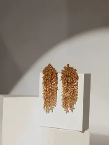D'oro Gold-Plated Contemporary Drop Earrings