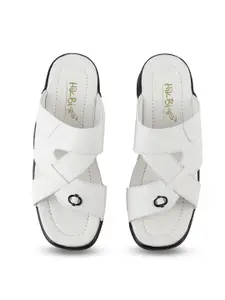 HikBi Men Open Toe Lightweight Leather Comfort Sandals