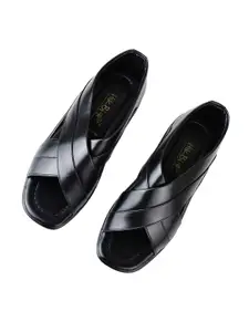 HikBi Men Lightweight Leather Comfort Sandals