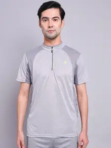 Technosport High Neck Antimicrobial Slim Fit Sports T-shirt