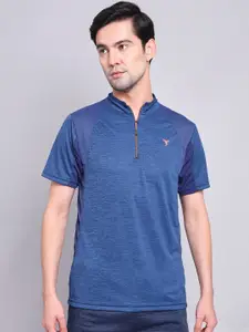 Technosport High Neck Antimicrobial Slim Fit Sports T-shirt