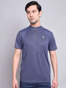 Technosport High Neck Antimicrobial Slim Fit Sports T-shirt