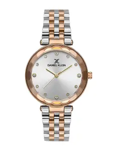 Daniel Klein Women Embellished Dial & Bracelet Style Straps Analogue Watch DK.1.13332-5