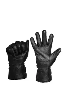 Alexvyan Men Windproof Leather Winter Gloves