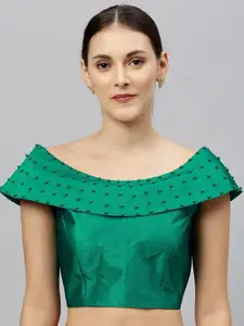 Amrutam Fab Boat Neck Silk Saree Blouse