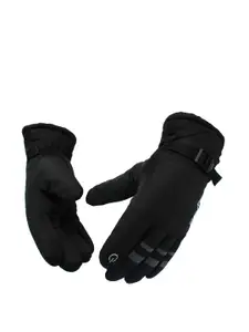 Alexvyan Set Of 2 Self Design Snow & Windproof Winter Gloves