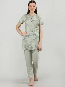 Duchess Abstract Printed Night Suit