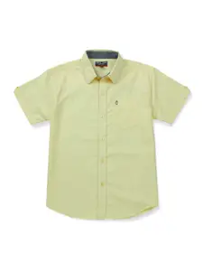 Gini and Jony Boys Spread Collar Short Sleeves Cotton Casual Shirt
