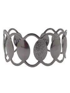 FEMMIBELLA Women Silver-Plated Cuff Bracelet