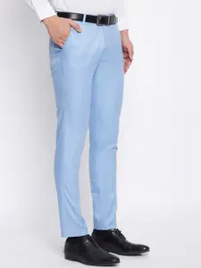 VEI SASTRE Men Mid-Rise plain Smart Slim Fit Formal Trousers