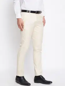 VEI SASTRE Men Mid-Rise plain Smart Slim Fit Formal Trousers