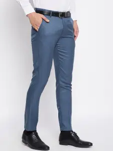 VEI SASTRE Men Mid-Rise plain Smart Slim Fit Formal Trousers